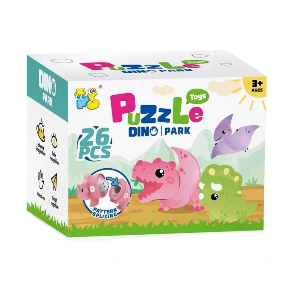 ZOUHAOYUN 26 PCS Dinosaur Alphabet Learning Toys for Toddlers 3-5, Montessori Preschool Fine Motor Toys for Boys & Girls, Double Sided ABC Matching Game (Dinosaur)