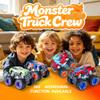 Iridety Boys and Girls 1:64 Scale Monster Trucks Toy Trucks,Metal Body,Giant Wheels, 4-Wheel Drive Friction Powered,Favorite Superhero and Cool Designs, Age 3, 4 (Spider) view 2