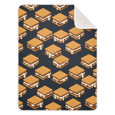 CUPADA Baby Blankets Infant Blanket Sandwich Cookie Pattern Print Toddler Blankets Soft Warm Personalized Nap Blanket for Daycare Stroller Cover