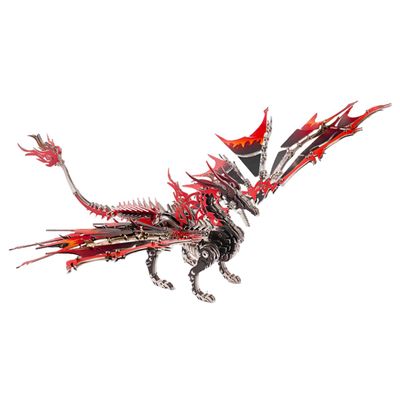 3D Metal Puzzle for Adults, 3D Metal Dragon Model, DIY Mechanical Steampunk Dragon Puzzle, Fire-Breathing Mechanical Dragons, Brain Teaser Puzzles & Desk Decor Collectible Gift for Adults, 200+PCS