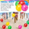 Lenwen 200 Pcs Kids Knobby Balls 3.9 Inch Soft Bouncy Balls Bulk for Toddlers Inflatable Sensory Toys with Air Pump Spiky Massage Stress Toys for Kindergarten Playground Backyard Pool, 5 Color view 3