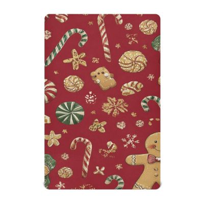 Tatenale Christmas Gnome Gingerbread Candy Canes Crib Sheets for Girl Boys Pack and Play Sheets Neutral Fitted Standard Toddler Mattress Crib Sheet Soft Breathable 52x28x9in Extra Deep Pocket