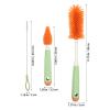 HEMOTON Bottle Cleaning Brush Set with Straw Brush and Silicone Nipple Cleaner for Bottles Green view 2