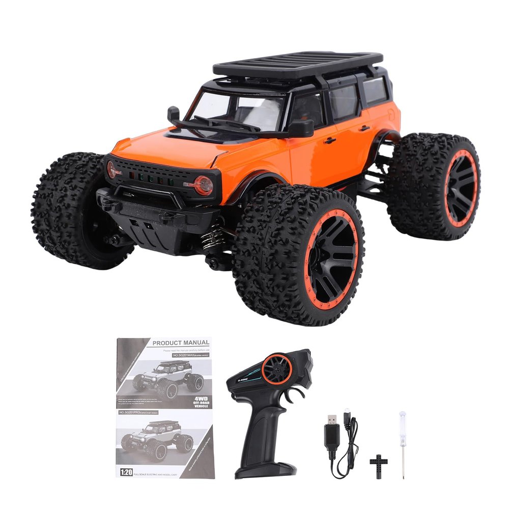 Alomejor RC Crawler, High Speed Remote Control Car with LED Lights 2.4GHz All Terrain Vehicle for Adults Off Road