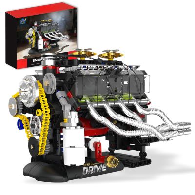 AoreSpty V8 Engine Model Kit 1:4 Scale, 659-Piece Hand-Cranked STEM Model Car Kits for Adults, DIY Kits for Adults & Teens, Gift for Car Enthusiasts Ages 14+