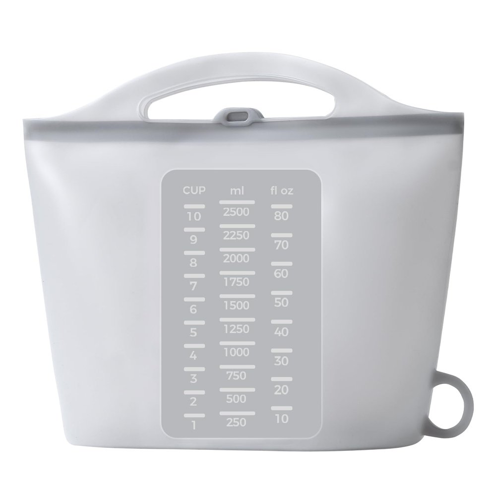 Solinfant Large 85oz Silicone Microwave Steam Sterilizer Bag for Baby Bottle, Breast Pump Parts Other Toddler Accessories, Portable Travle Reusable Sterilizing Storage Bag, Cooking Bag for Vegetables
