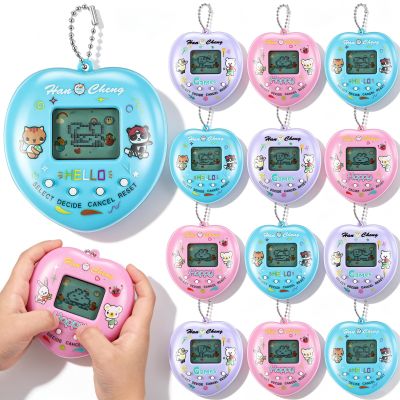 24 Pack Virtual Pet Keychain Toys Electronic Digital Pet Game Mini Retro Handheld Toy with Macaron Colors for Party Favors Goodie Bag Stuffers Classroom Prizes Birthday Return Gifts