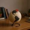 Deskium World Globe with Push Pins, 5.9 in Cork Globe, Black Map, Metal Base, Home Office Decor, Ideal Gift view 2
