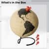 Deskium World Globe with Push Pins, 5.9 in Cork Globe, Black Map, Metal Base, Home Office Decor, Ideal Gift view 4