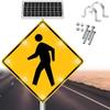 30" Solar LED Flashing Pedestrian Crossing Sign - Solar-Powered Traffic Alert for Driveways, Crosswalks & Neighborhoods - Improve Road Safety & Visibility view 1