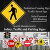 30" Solar LED Flashing Pedestrian Crossing Sign - Solar-Powered Traffic Alert for Driveways, Crosswalks & Neighborhoods - Improve Road Safety & Visibility view 2