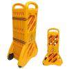 13 Foot Portable Driveway Fence Safety Barriers, Folding Portable Barricade Fence, Mobile Safety Barricade with Wheels, Durable Plastic Isolation Safety Barrier for Construction Traffic Control view 1