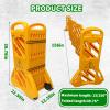 13 Foot Portable Driveway Fence Safety Barriers, Folding Portable Barricade Fence, Mobile Safety Barricade with Wheels, Durable Plastic Isolation Safety Barrier for Construction Traffic Control view 2