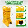 13 Foot Portable Driveway Fence Safety Barriers, Folding Portable Barricade Fence, Mobile Safety Barricade with Wheels, Durable Plastic Isolation Safety Barrier for Construction Traffic Control view 3