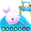 Cordless Water Table Pump, Rechargeable Water Pump with 2 Speed & Light-Up Whale, 3 Hours Non-Stop Fun Summer Outdoor Water Play Toys/Water Table Accessories for Toddlers KidsLED Glare view 1