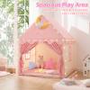 GeeSound Kids Tent for Grils Indoor: with Mat, Star Lights - Pink Play Tents for Kids Indoor Playhouse - Princess Tent for Playroom Gift for Girls Birthday (Pink W/Cloth) view 4