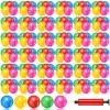 Lenwen 200 Pcs Kids Knobby Balls 5.5 Inch Soft Bouncy Balls Bulk for Toddlers Inflatable Sensory Toys with Air Pump Spiky Massage Stress Toys for Kindergarten Playground Backyard Pool, 5 Color view 1