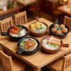 Mini Dollhouse Accessories Set, 1:12 Scale Tiny Miniature Decor for Doll House Furniture DIY (FiveDishes) view 2