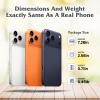 Dummy Fake Phone Model, Looks Like The Real Phone Compatible with Phone 17 Pro, for Cell Phone Store Display or Send a Toy Phone 17pro for Kids (Silver Rainbow Front) view 3