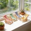 5 PCS Mini Beach Chair, Mini Dollhouse Accessories Set, 1:12 Scale Tiny Miniature Decor for Doll House Furniture DIY (MiniBeachChair) view 2