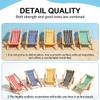 5 PCS Mini Beach Chair, Mini Dollhouse Accessories Set, 1:12 Scale Tiny Miniature Decor for Doll House Furniture DIY (MiniBeachChair) view 3