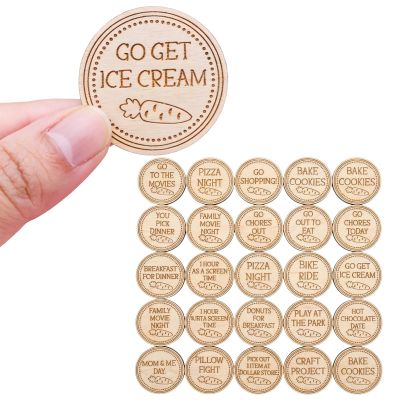 25pcs Easter Egg Fillers Laser Engraved Wooden Easter Egg Tokens Kids Reward Coins Easter Basket Stuffers & Reward Bunny Easter Egg Fillers for Teens Girls Boys