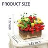 Mini Dollhouse Accessories Set, 1:12 Scale Tiny Miniature Decor for Doll House Furniture DIY (MiniFlowerPot) view 3
