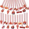 Ecally 30 Pcs Carnival Circus Bead Necklaces, Funny Felt Necklaces Bulk for Circus Birthday Decoration Party Favor(Crawfish) view 1
