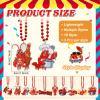Ecally 30 Pcs Carnival Circus Bead Necklaces, Funny Felt Necklaces Bulk for Circus Birthday Decoration Party Favor(Crawfish) view 2