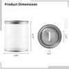 3.9D X 4.7H, Change Bank Jars Fit All Us, Clear Plastic Coin Storage Jars, 4 Packs Coin Bank Jars with Slotted Lid, for Piggy Banks, Raffle Tickets view 3