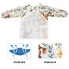 SUABO Kids Art Smock Sleeved Bib Long Sleeve Easter Rabbit Leaf Child Painting Apron for Eating view 2