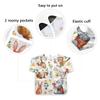 SUABO Kids Art Smock Sleeved Bib Long Sleeve Easter Rabbit Leaf Child Painting Apron for Eating view 3