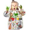 SUABO Kids Art Smock Sleeved Bib Long Sleeve Easter Rabbit Leaf Child Painting Apron for Eating view 4