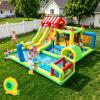 Step4Fun 11-in-1 Inflatable Water Slide Bounce House, Large Backyard Water Park with Climbing Wall & Dual Slides, Bouncy Castle for Big Kids view 1