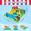 Step4Fun 11-in-1 Inflatable Water Slide Bounce House, Large Backyard Water Park with Climbing Wall & Dual Slides, Bouncy Castle for Big Kids view 3
