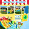 Step4Fun 11-in-1 Inflatable Water Slide Bounce House, Large Backyard Water Park with Climbing Wall & Dual Slides, Bouncy Castle for Big Kids view 4
