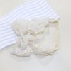 Rannyrena Off-white Lace Floral Baby Girls Headband with Pearl Bow Birthday Shower Infant Wrap Elastic Baby Shower Turban Hairband for Newborn Infant Toddler Kids (Ivory 3) view 3