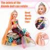 11.5 inch Mermaid Dolls Set with Accessories - Two Princess Dolls, One Small Girl Doll, a Dolphin Toy, One Star Toy, Two Comb- Summer Water Play Birthday Gift for Kids 3+ view 3