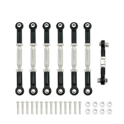 For Traxxas For Slash 4X4/2WD 1/10 1 Set Aluminum Turnbuckle Camber Link End Adjustable Kit RC Car Upgrade Parts Models(Black)
