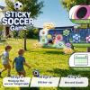 CARDOBIR Soccer Ball Game Mat Set for Kids, Sticky Soccer Target Game with 59 x 39 in Flannel Mat, Scoreboard and 2 Balls, Indoor Outdoor Soccer Toys for Ages 38 (Medium) view 3