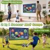 CARDOBIR Soccer Ball Game Mat Set for Kids, Sticky Soccer Target Game with 59 x 39 in Flannel Mat, Scoreboard and 2 Balls, Indoor Outdoor Soccer Toys for Ages 38 (Medium) view 4