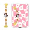 TAKEALOOKO Silicone Beaded Strap for Kindle Charm - Cute Cat Hand Strap Bracelet Grip Chain for E-Reader, Bookish Gift for Book Lover Decorating Accessories view 1