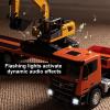 Authticar 2.4G RC Construction Truck with Excavator Set, 1:24 Scale Remote Control Construction Vehicle Model Kit with Sound and Lights view 3