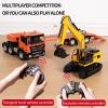 Authticar 2.4G RC Construction Truck with Excavator Set, 1:24 Scale Remote Control Construction Vehicle Model Kit with Sound and Lights view 4