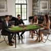 WYTUZIYE Foldable 8 Player Poker Table, Texas Holdem Poker Table Padded Rails & Cup Holders, Durable Portable Folding Game Table for Home or Game Room view 2