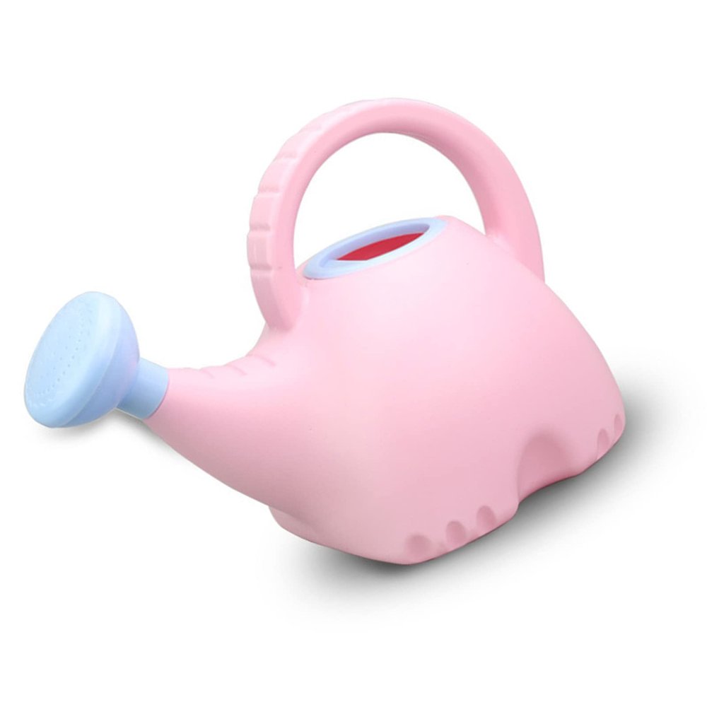 Aramox Children Watering Can, Elephant Shape Cute Plastic Gardening Toy 1.5L with Comfortable Handle, for Kids Outdoor Fun and Nature Learning (Pink)