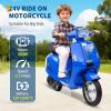 24V Electric Moped Scooter for Kids 8-14 - Motorcycle for Kids with LED Light - Electric Scooter with Seat for Children view 4