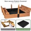 MEDEHOO Sandbox with Lid and Cover, Outdoor Sand Box for Kids with 360 Adjustable Canopy, 2 Foldable Bench Seats & Sand Leak-Proof Liner view 2