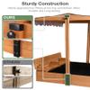 MEDEHOO Sandbox with Lid and Cover, Outdoor Sand Box for Kids with 360 Adjustable Canopy, 2 Foldable Bench Seats & Sand Leak-Proof Liner view 3