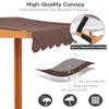 MEDEHOO Sandbox with Lid and Cover, Outdoor Sand Box for Kids with 360 Adjustable Canopy, 2 Foldable Bench Seats & Sand Leak-Proof Liner view 4